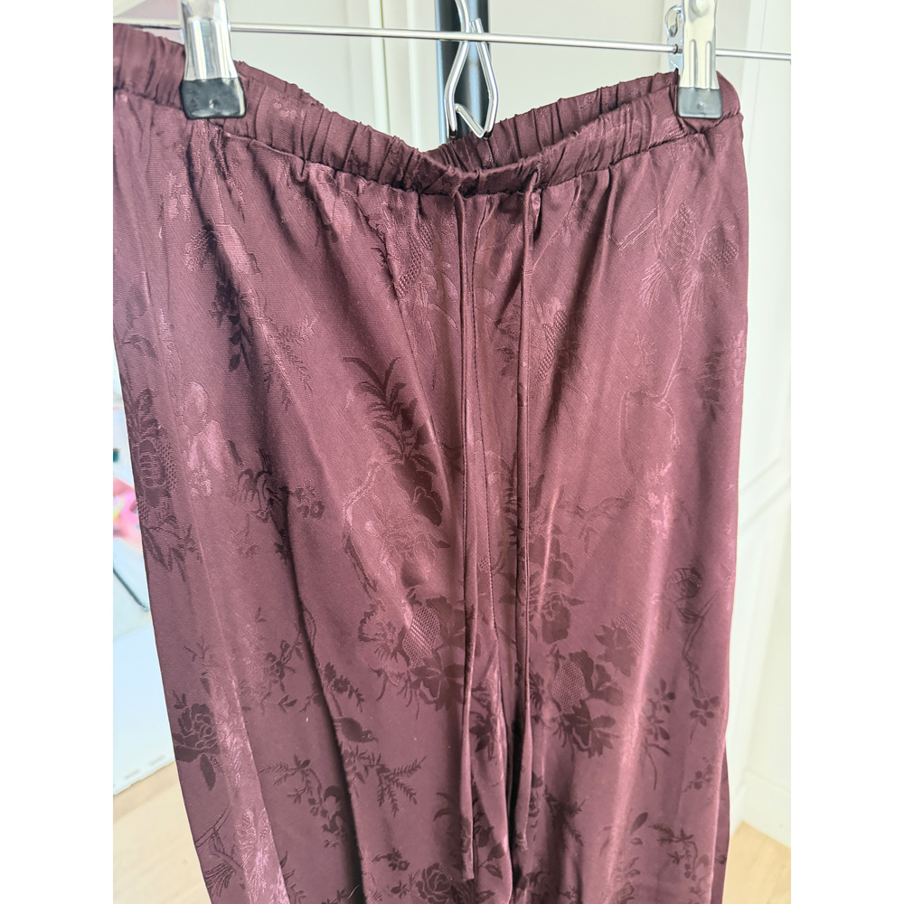 VRG GRL Brown Floral Jacquard Pull On Pants - Picture 2 of 4